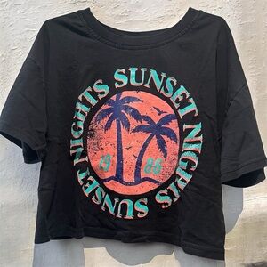 Black Sunset Nights Graphic Tee